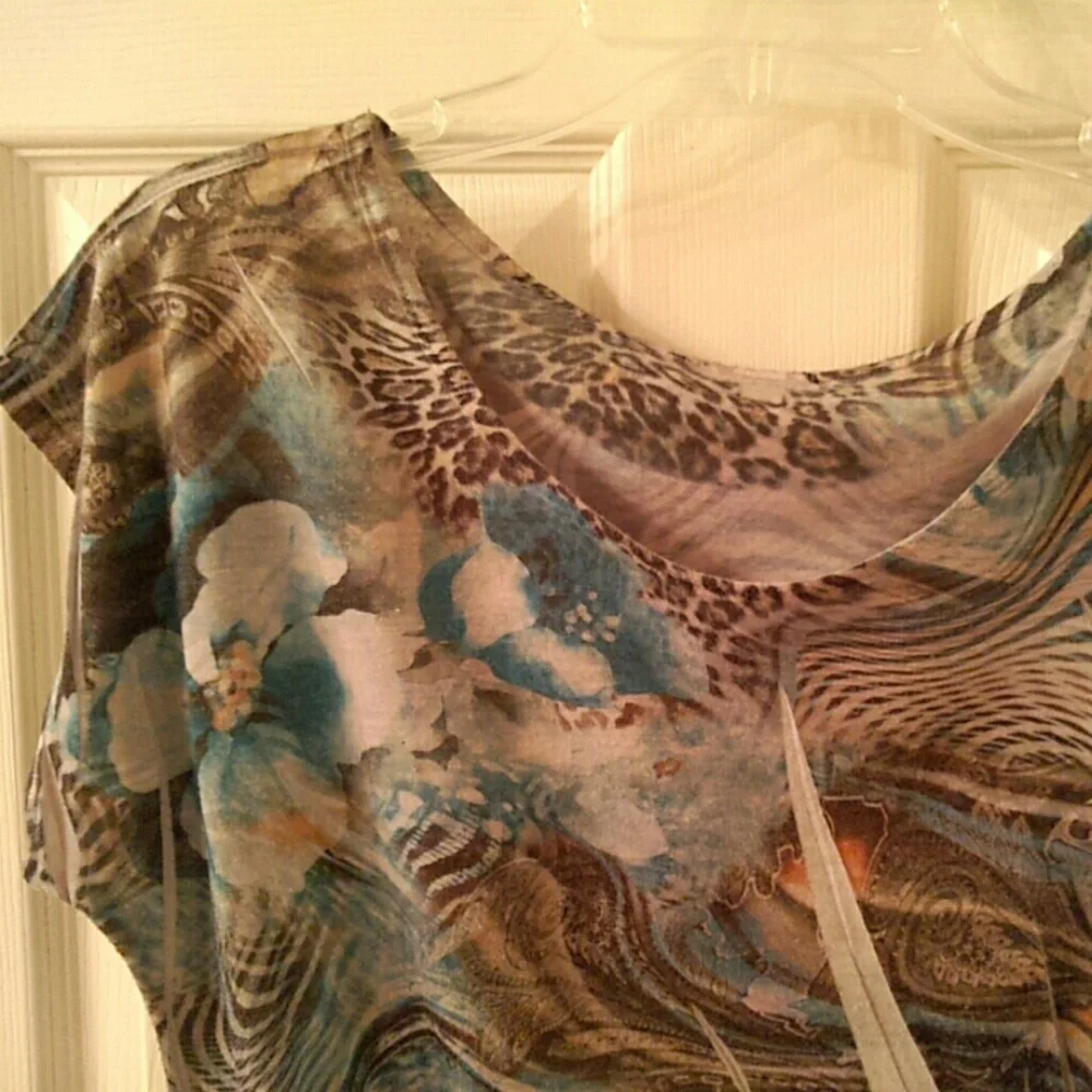 Multi color summer rayon top